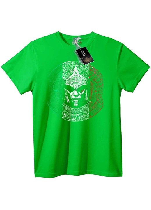 Azték naptár Mexikó póló, Világoszöld