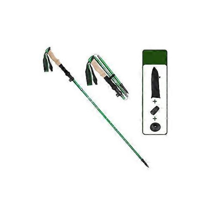 Baston pliabil din aliaj de aluminiu, 5 sectiuni, non-alunecare, 33-125cm