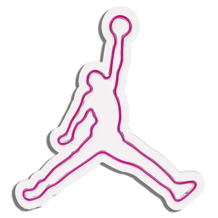 Decor de perete Re-Bloom, LED, PVC, alb/mov, 40 x 2 x 42 cm