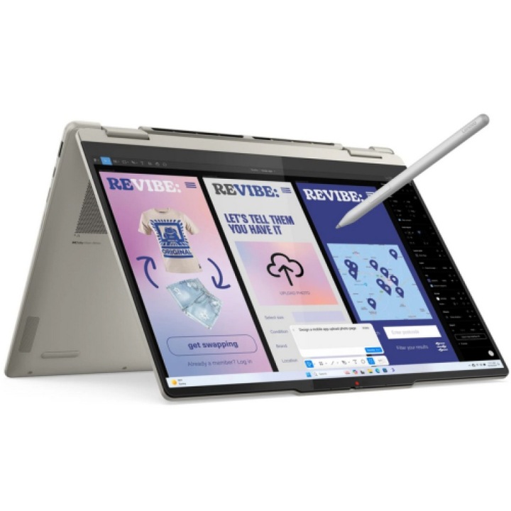 Laptop Consumer Lenovo Yoga 7 14ILL10, cu procesor Intel Core Ultra 7 256V, 14'' OLED, 16 GB LPDDR5x, 1 TB SSD, Intel Arc 140V, Fr OS