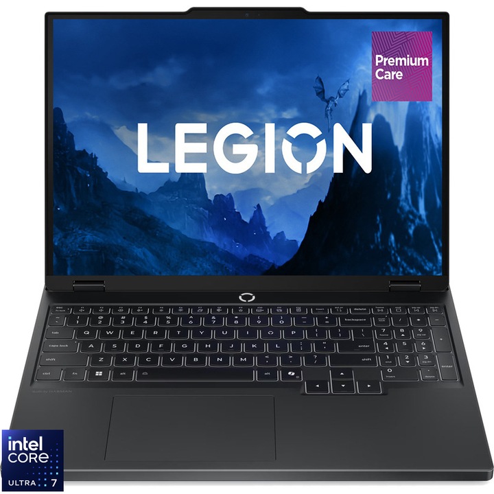 Laptop Lenovo Gaming 15.1'' Legion 5 15IAX10, WQXGA OLED 165Hz, Procesor Intel® Core™ Ultra 7 255HX (30M Cache, up to 5.20 GHz), 16GB DDR5, 1TB SSD, GeForce RTX 5060 8GB, No OS, Eclipse Black, 3Yr Onsite Premium Care