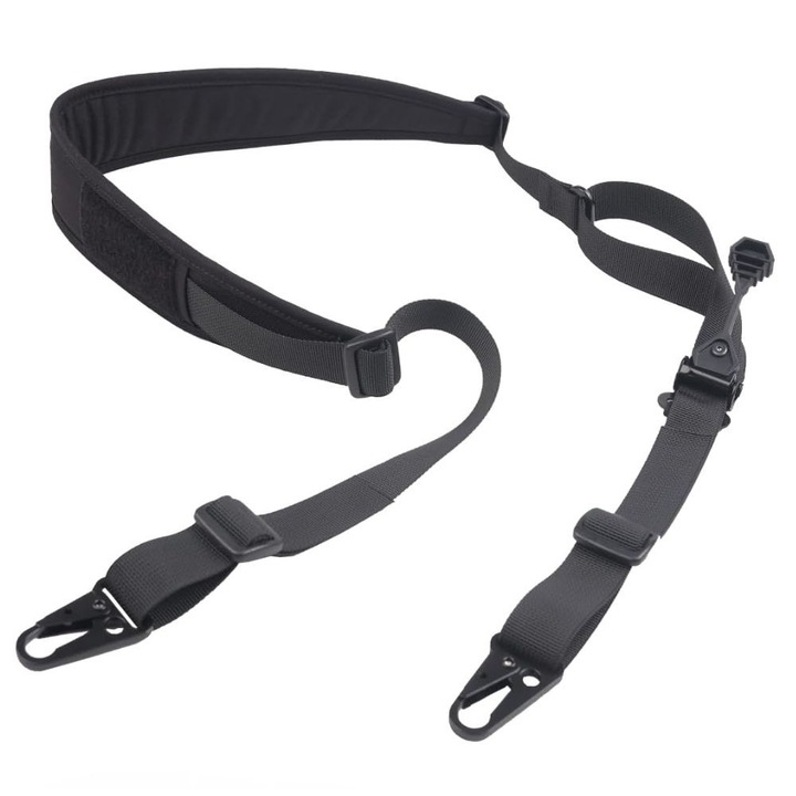 Curea pentru Arma, Quick Clip, Ajustare Rapida, Prindere in 2 Puncte, WP06 Negru