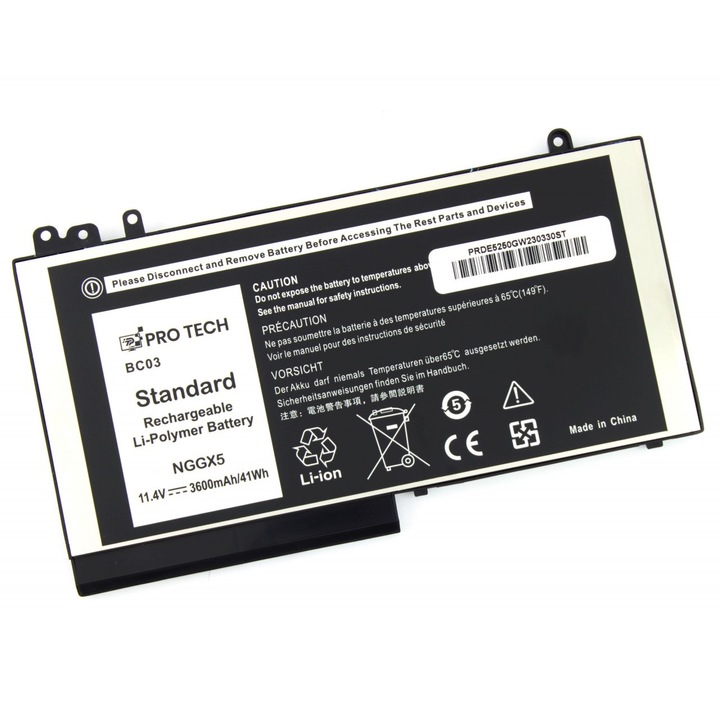 Baterie compatibila cu Dell Latitude E5550 41Wh 3600mAh, Latitude E5570 41Wh 3600mAh