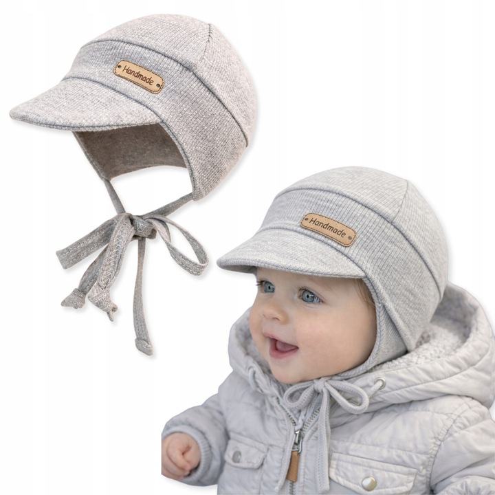 Caciula baieteasca cu bracari, Dartomik, 48-50, unica, gri