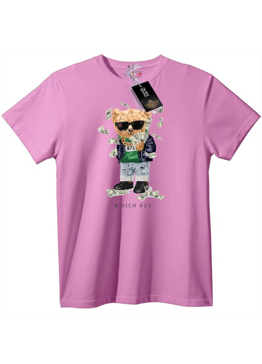 Póló gazdag fiú plüssmackó, Candy Pink