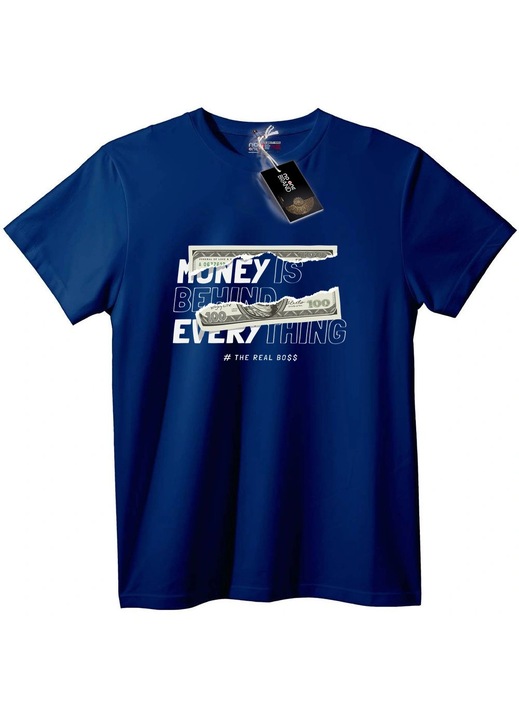 Póló A pénz minden mögött áll, Tengerészkék