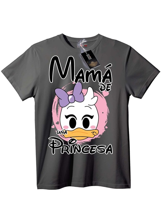 Tricou Mamă de prințesă, Gri, 7XL