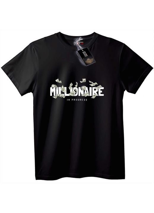 Póló: Milliomos leszek, Fekete