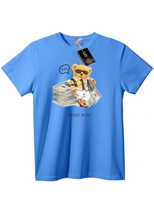 Póló Őrült gazdag medve, Világoskék