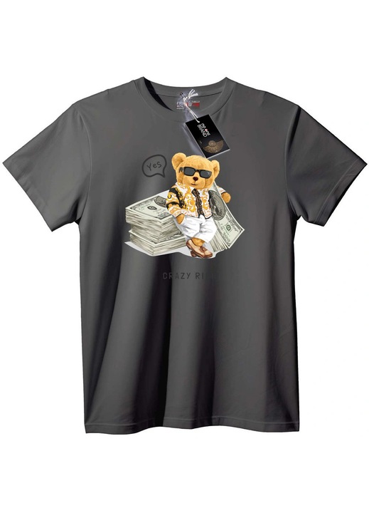 Póló Őrült gazdag medve, Szürke