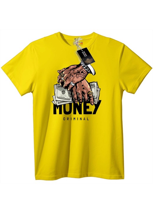 Póló 'Maffia Kezek Pénzzel', Sárga
