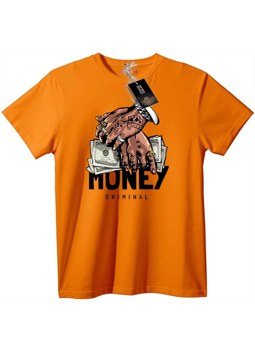 Póló 'Maffia Kezek Pénzzel', Narancssárga