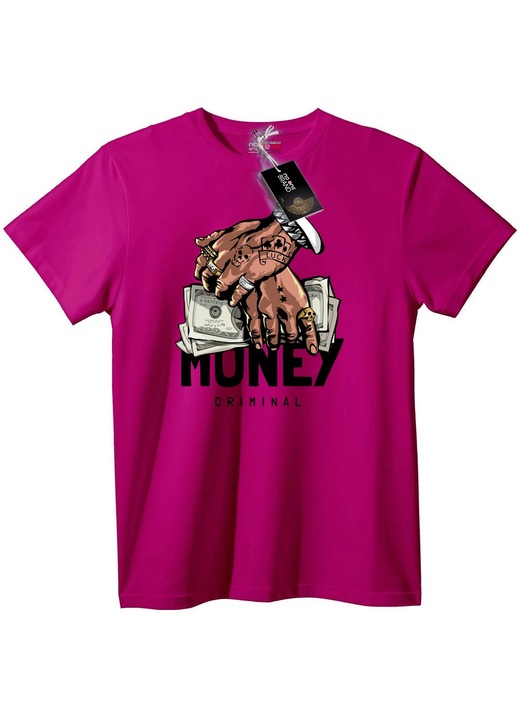 Póló 'Maffia Kezek Pénzzel', Halványlila