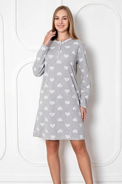 de noapte dama, gri cu inimoare, Inimioare