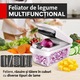 Tocator de Legume 15 in 1, NEVERMORE, Feliator multifunctional, separator de albusuri, maruntitor, feliere, cadou perfect, Lame inox, Alb/Negru