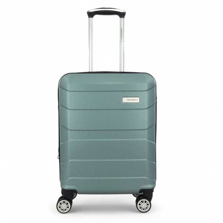 Troler Greenwich, model Budapest, 2 compartimente, culoare neagra, dimensiuni 40x20x55cm