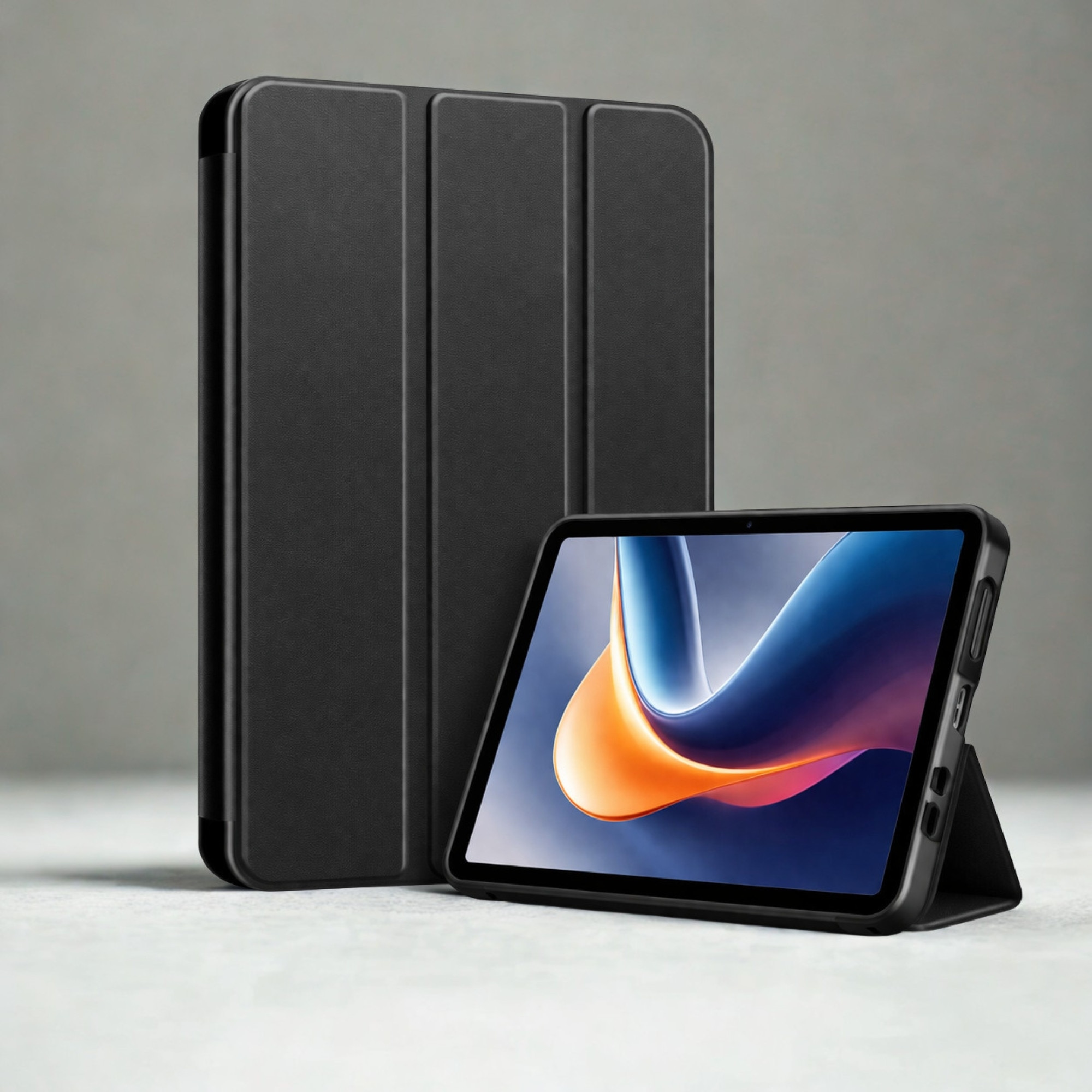 Husa tableta StandPro pentru Honor Pad 10, Protectie 360°, Carcasa Rigida, Piele ECO, Anti-soc si Anti-zgarieturi, Negru