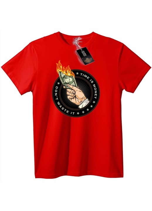 Póló 'Az idő pénz', Piros