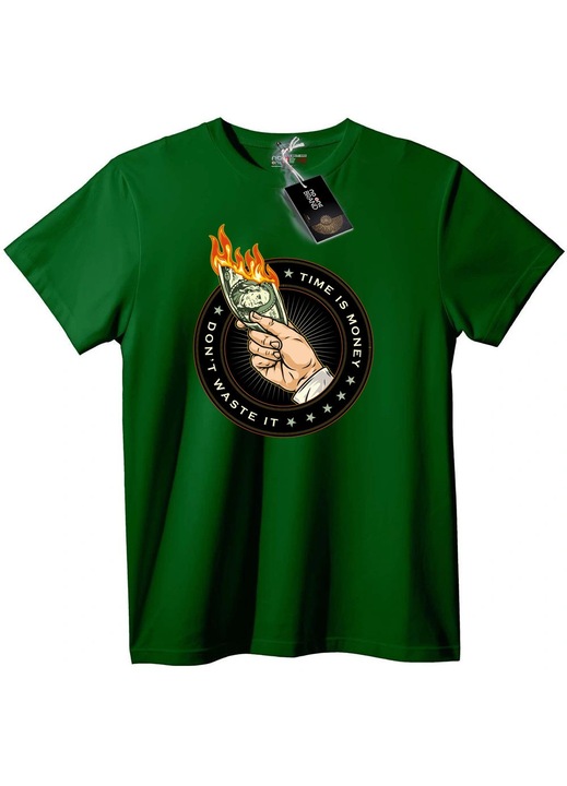 Póló 'Az idő pénz', Angolzöld