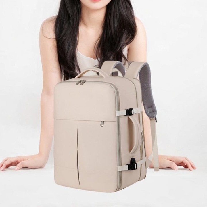 Rucsac de afaceri mare 40L, compartimente multiple, capacitate extensibila, waterproof, pentru laptop de 16 inch