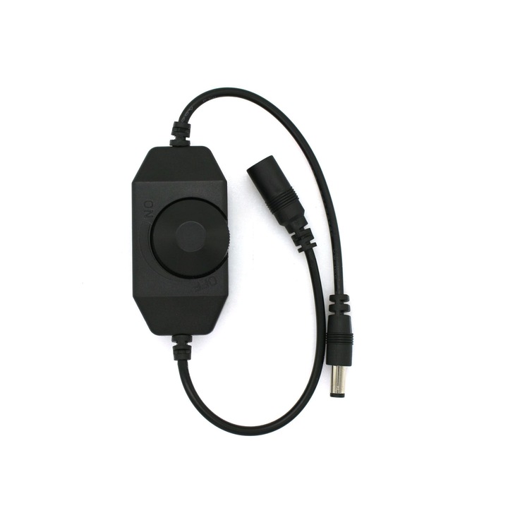 Dimmer LED 6A, 12-24V, negru, pentru benzi LED monocolore