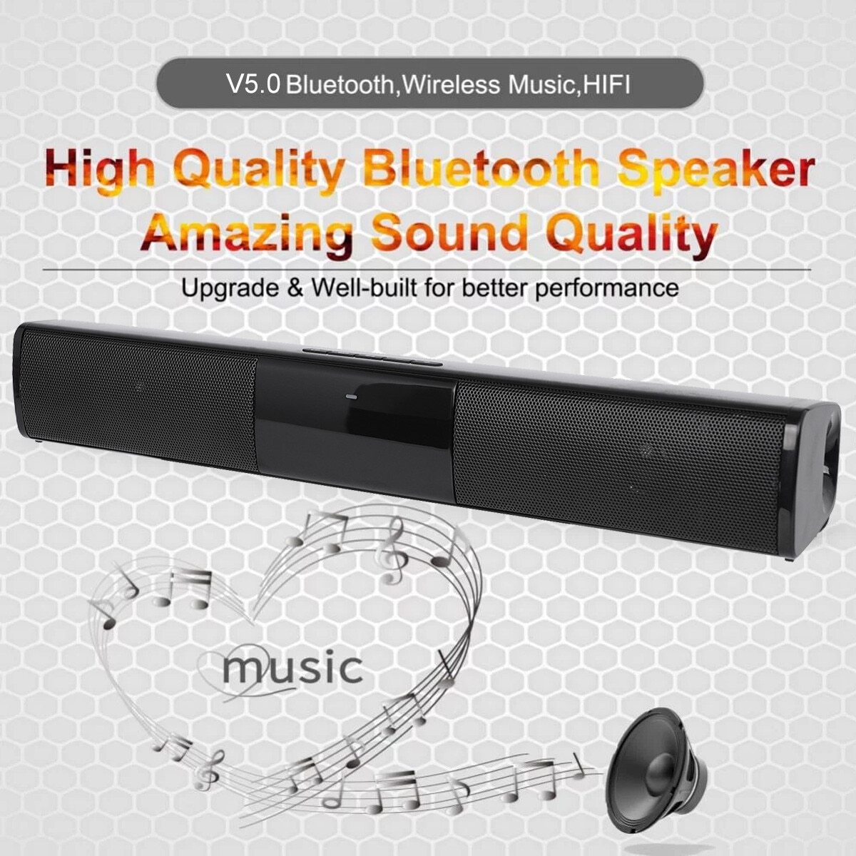 Soundbar Home Theater, 2 difuzoare, sunet surround 3D, negru, set complet