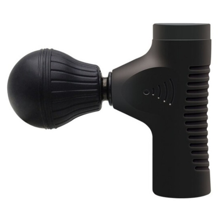 Pistol de masaj mini USB reincarcabil, 3 viteze, negru, 252g