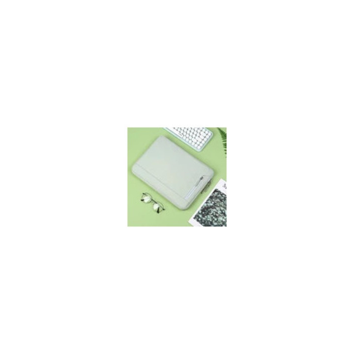 Husa laptop, verde iarba, 35x26x3cm, material Oxford, impermeabil, pentru laptopuri de 13 inch