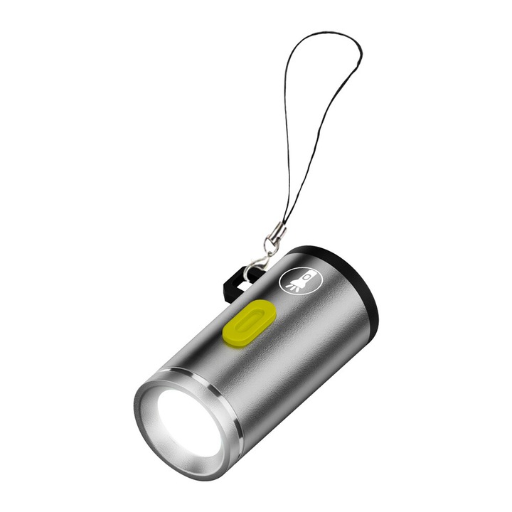 Mini hordozható LED lámpa, szuper fényes, kompakt méretek, 5500K, 210-230LM