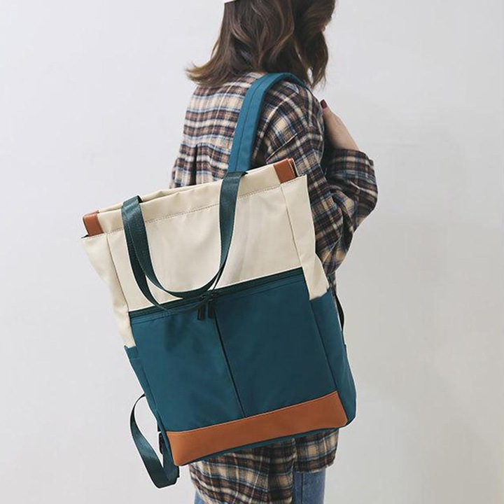 Rucsac dama, impermeabil, capacitate mare, 2 buzunare laterale, 1 buzunar frontal, 1 buzunar spate, negru