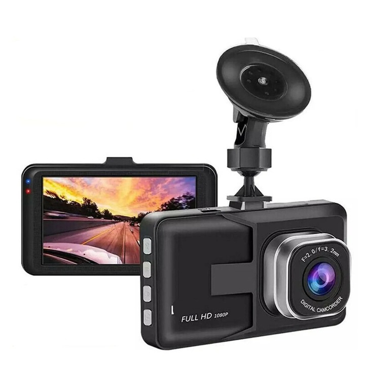 Camera auto DVR 3 inch, Full HD 1080P, inregistrator de trafic