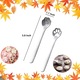 Set de linguri din inox in forma de labuta de pisica, 4 piese, 14.7cm, argintiu