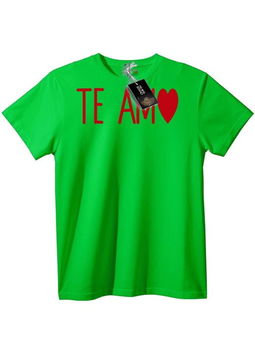Te Amo szív póló, Világoszöld