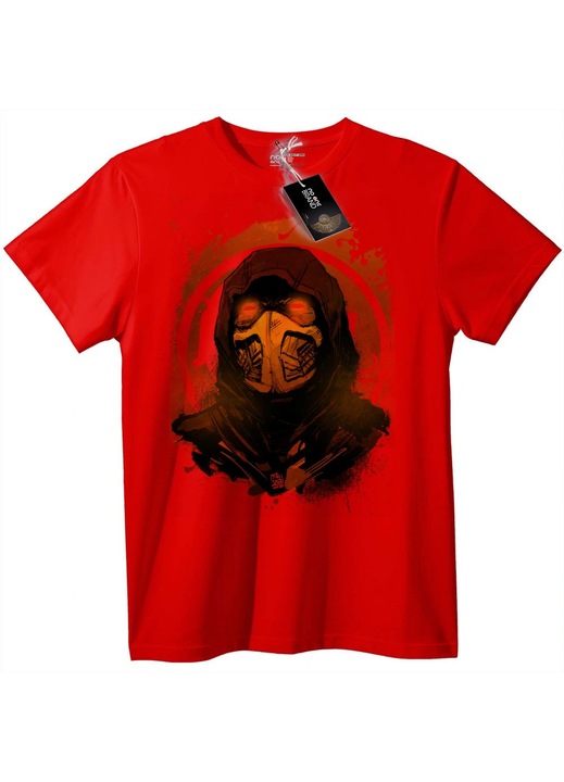 Katonai kapucnis póló, Piros