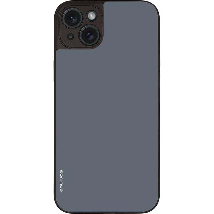 Husa telefon Sonique Colorbloc Series pentru Apple iPhone 15 Plus, antiderapanta, design marmura, albastru, marime standard