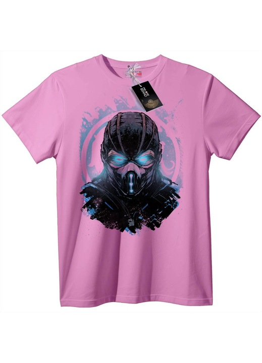 Világító maszkos sziluett póló, Candy Pink