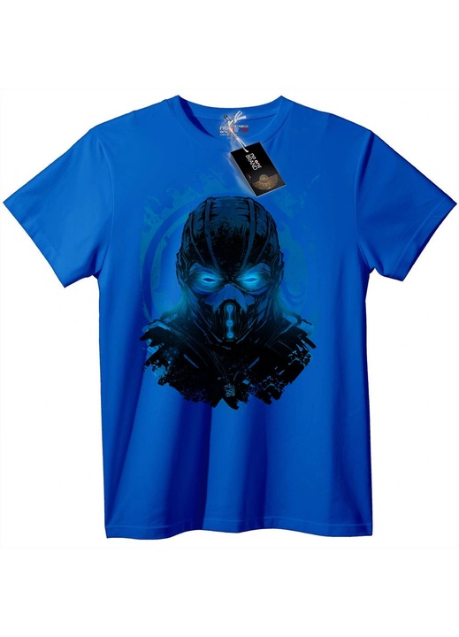 Világító maszkos sziluett póló, Kék