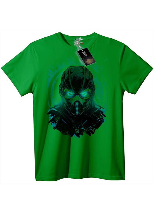 Világító maszkos sziluett póló, Zöld