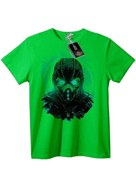 Világító maszkos sziluett póló, Világoszöld