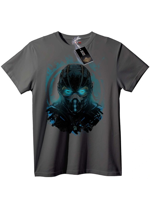 Világító maszkos sziluett póló, Szürke