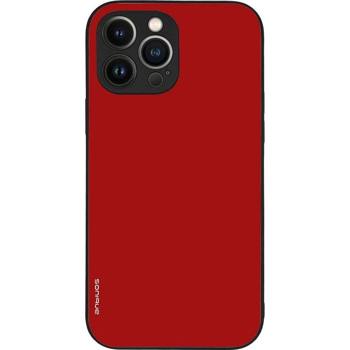 Husa telefon Sonique Colorbloc Series pentru Apple iPhone 13 Pro Max, rosie, silicon, design modern, protectie antisoc