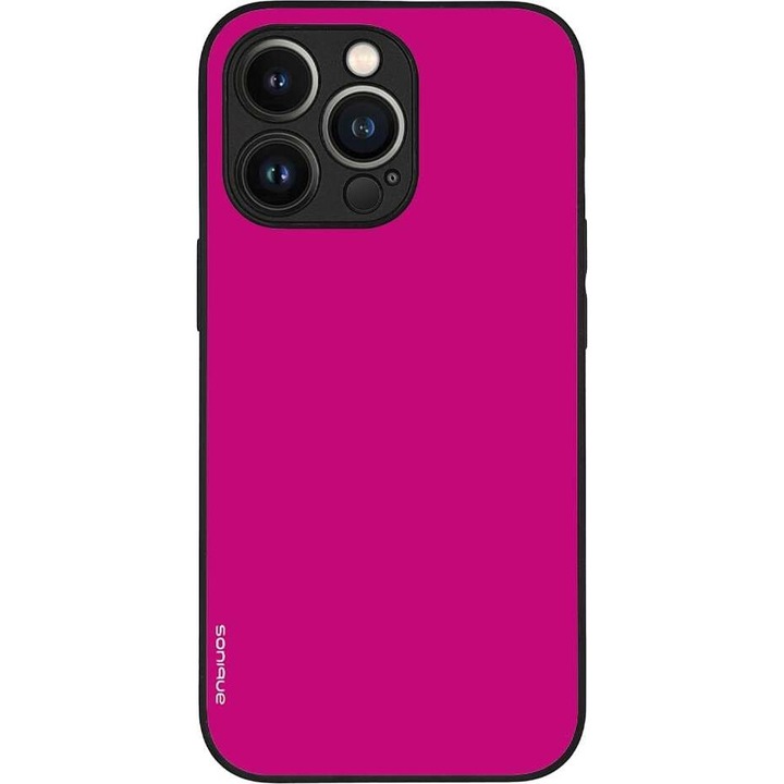 Husa telefon Sonique Colorbloc Series pentru Apple iPhone 13, roz, silicon, design marmura, protectie antisoc
