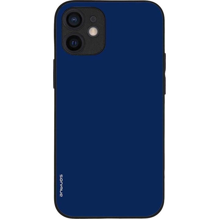 Husa telefon Sonique Colorbloc Series pentru Apple iPhone 12 Mini, antichoc, design marmura, albastru
