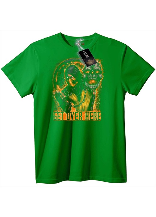 Póló koponya Get Over Here, Zöld