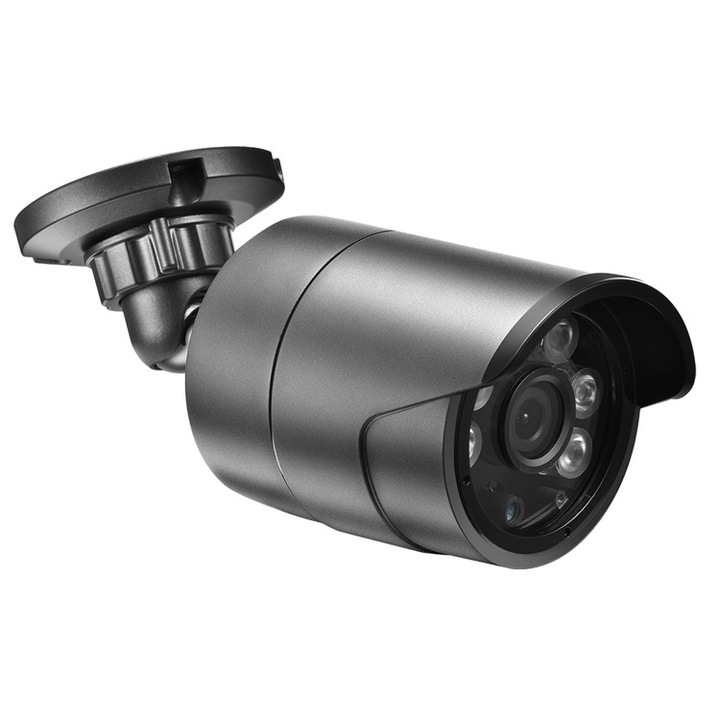 Camera de supraveghere 3MP, monitorizare retea, audio bidirectional, iluminare stroboscopica, set de securitate pentru acasa