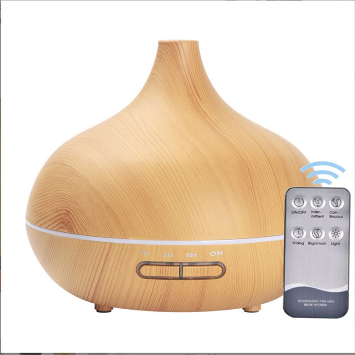 Umidificator 300ml, functionare silentioasa, spray cu doua viteze, lumina de noapte cu trei culori