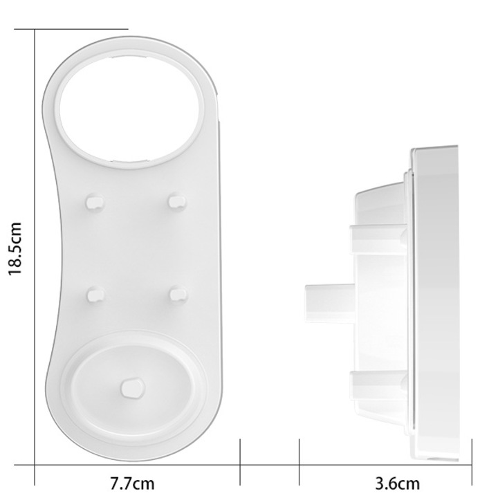 Incarcator pentru periuta de dinti electrica OralB, alb, 18.5x4x7.5cm, set 1 buc.