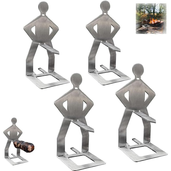 Gratar pentru carnati din otel inoxidabil, design creativ, portabil, multifunctional, 30x45cm