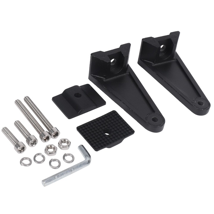 Suport pentru benzi LED, negru, set 2 suporturi, aluminiu turnat