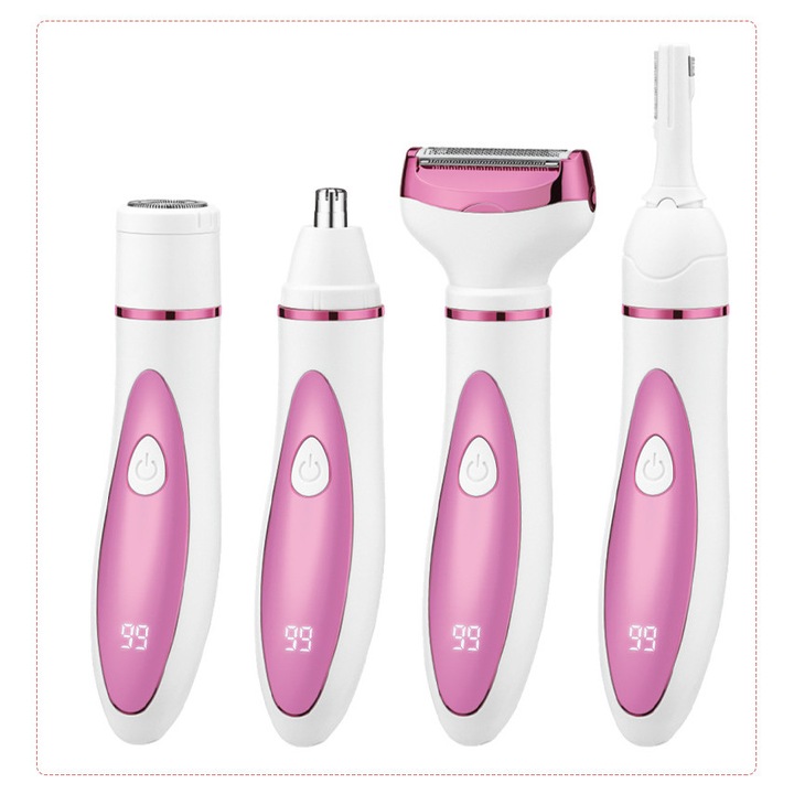 Aparat de ras electric 4-in-1, utilizare umeda si uscata, display LED, unisex